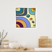 Poster carré moyen modèle "Bubble Gum Art" (Cuisine)