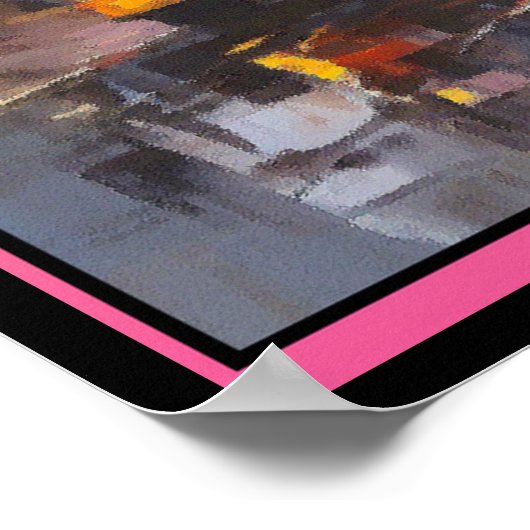 Poster Carré NYC/temps (Coin)