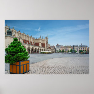 Poster Carré principal dans la vieille ville de Cracovie,