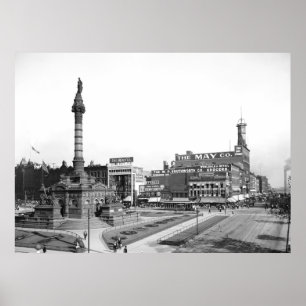 Poster Carré public, Cleveland, 1900