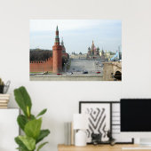 Poster Carré rouge (Bureau à domicile)