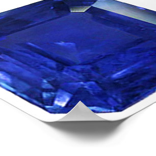 Poster Carré Sapphire Gemstone Blue