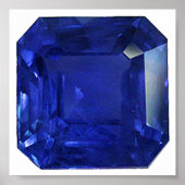 Poster Carré Sapphire Gemstone Blue (Devant)