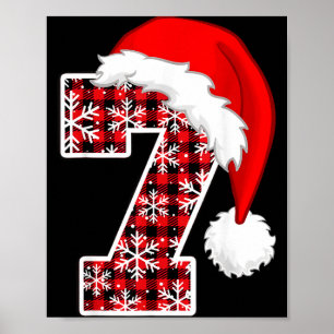 Poster Carreaux 6 7 Six Sept Meme Noel Chapeau de Père No