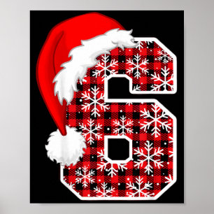 Poster Carreaux 6 7 Six Sept Mème Xmas Chapeau de Père No