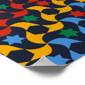 Poster Carreaux andalous 12 (Palais de l'Alhambra, Grenad (Coin)