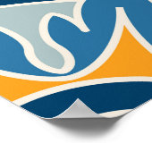 Poster Carreaux azulejos Patchwork Fond d'écran Vintage (Coin)