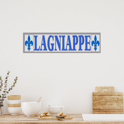 Poster Carreaux bleus Lagniappe (Cuisine)