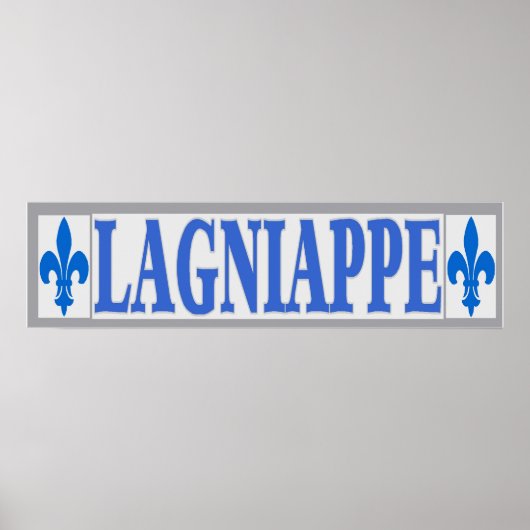 Poster Carreaux bleus Lagniappe (Devant)