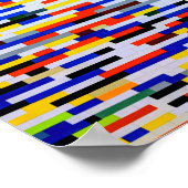 Poster Carreaux de construction couleur primaire (Coin)