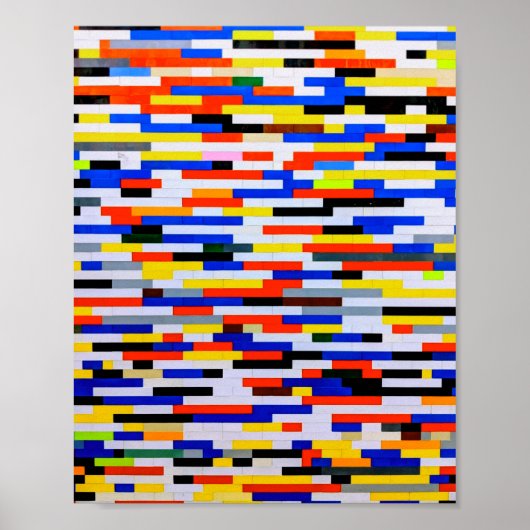 Poster Carreaux de construction couleur primaire (Devant)