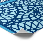 Poster Carreaux de patchwork, arrière - plan transparent. (Coin)