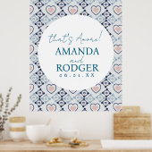 Poster Carreaux et cœurs italiens That's Amore (Cuisine)