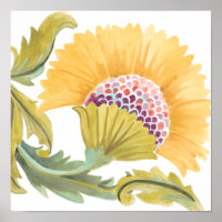 Carreaux floraux de l'abbaye - Jaune