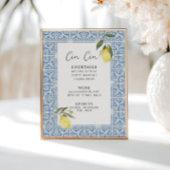 Poster Carreaux méditerranéens Amalfi Capri Bar Menu