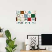 Poster Carreaux portugais (Bureau à domicile)