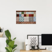 Poster Carreaux portugais (Bureau à domicile)