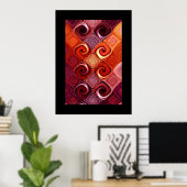 Poster carreaux rouges (Bureau à domicile)