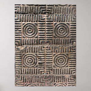 Poster Carreaux Vintages rétro Pavés Béton Motifs Phot