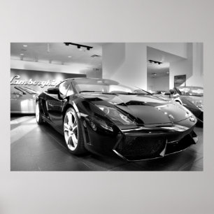 Poster Carrefour noir et blanc