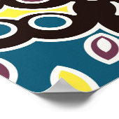 Poster Carrelage arabe, motif patchwork vintage. (Coin)