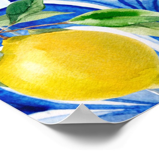 Poster Carrelage bleu citron amore douche nuptiale accuei (Coin)