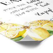 Poster Carrelage bleu Citron italien Positano Mimosa Bar  (Coin)