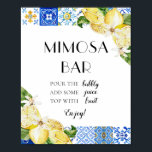 Poster Carrelage bleu Citron italien Positano Mimosa Bar<br><div class="desc">Carrelage bleu Citron italien Positano Mimosa Bar Signal</div>