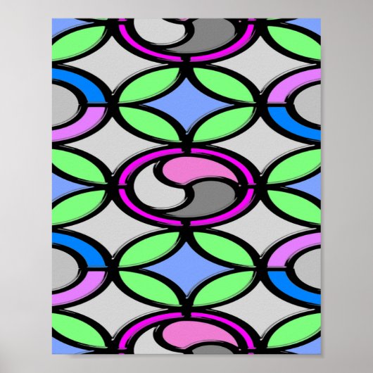Poster Carrelage couleur verre (Devant)