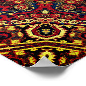 Poster Carrelage du musée Perse ou Oriental Carpet Détail (Coin)