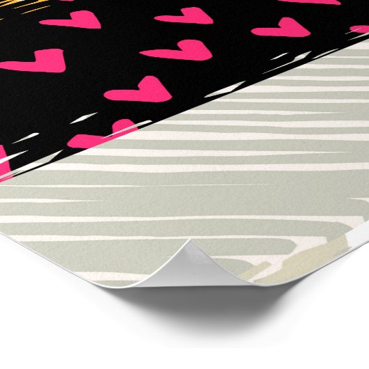 Poster Carrelage en Patchwork : Conception Versatile Sans (Coin)