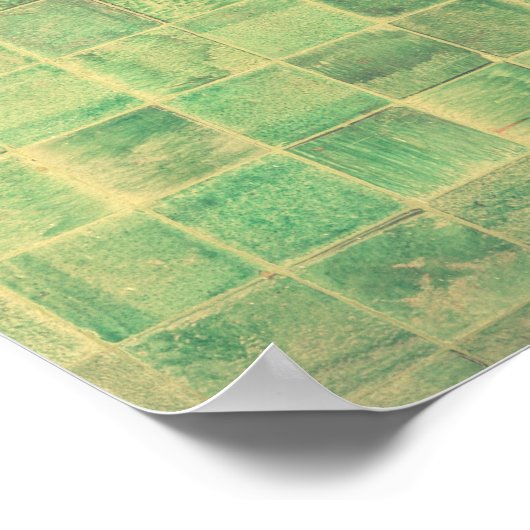 Poster Carrelage fond Salle de bain (Coin)