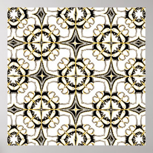 Poster Carrelage Luxe vintage