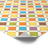 Poster Carrelage marocain coloré Motif (Coin)