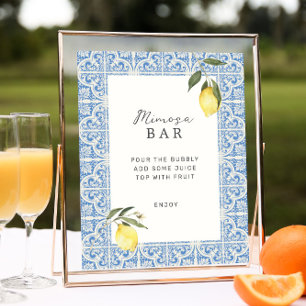 Poster Carrelage méditerranéen Amalfi Capri Mimosa Bar