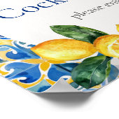 Poster Carrelage méditerranéen Citron cocktails d'anniver (Coin)