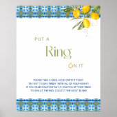 Poster Carrelage Méditerranéen Pose Une Bague Sur Sa Fête (Devant)