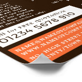 Poster Carrelage orange, Toit, Contractant de toiture (Coin)