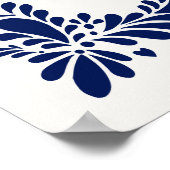 Poster Carrelage Talavera bleu Espagne Fiesta Baptême Bie (Coin)