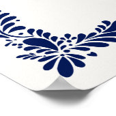 Poster Carrelage Talavera bleu Fiesta Baby Sprinke Bienve (Coin)