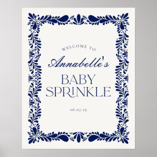 Poster Carrelage Talavera bleu Fiesta Baby Sprinke Bienve