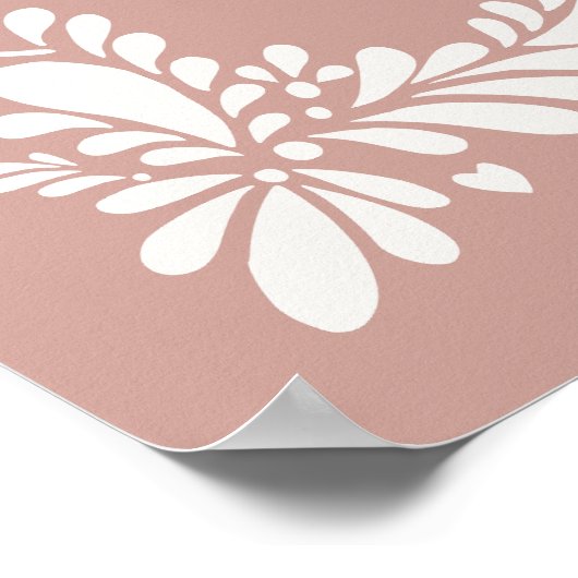 Poster Carrelage Talavera rose Espagne Fiesta Baptême Bie (Coin)