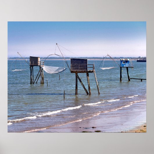 Poster Carrelets de pêche à Saint-Michel-Chef-Chef (Devant)