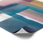 Poster Carrés abstraits mélangés (Coin)