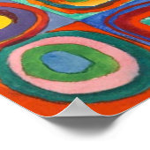 Poster Carrés avec cercles concentrés par Kandinsky (Coin)