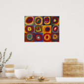 Poster Carrés avec cercles concentriques (Cuisine)