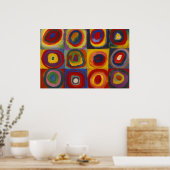 Poster Carrés avec cercles concentriques (Cuisine)