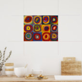 Poster Carrés avec cercles concentriques (Cuisine)