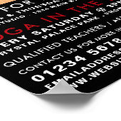 Poster Carrés d'encens, Classe de yoga Publicité (Coin)