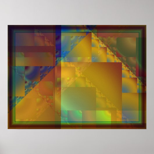 Poster Carrés et triangles (Devant)